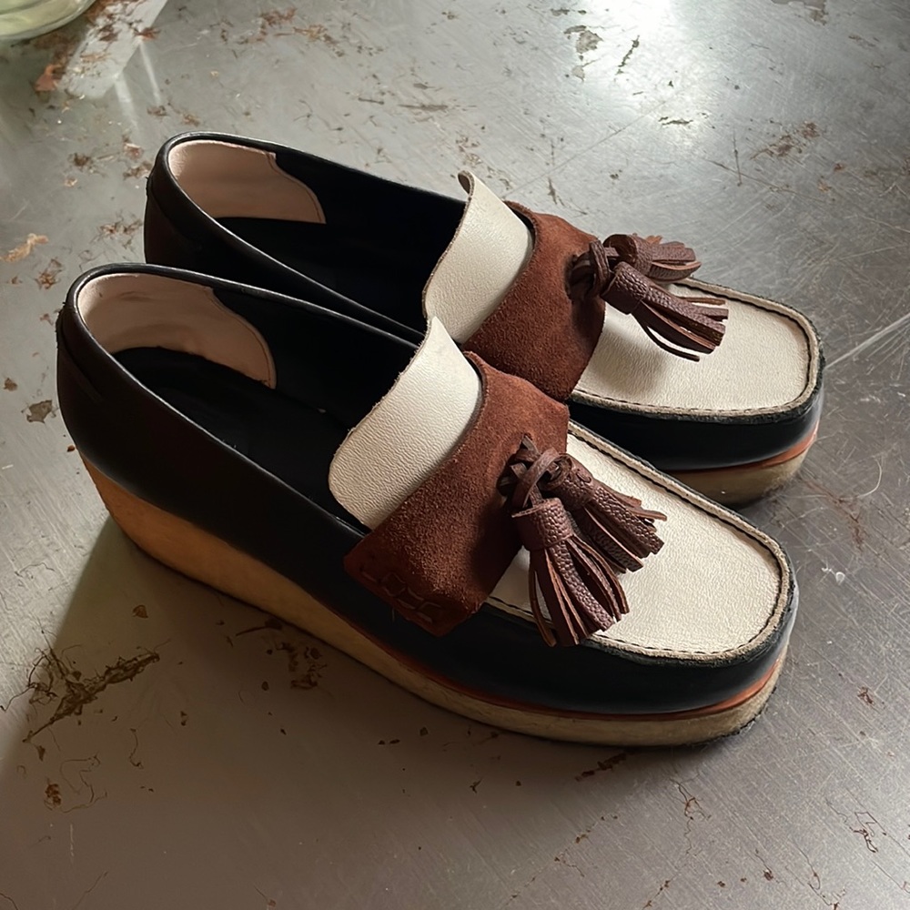 Clark’s Tri-color Platform Loafers